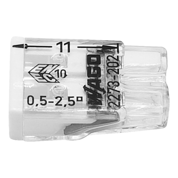 Conector compact de imbinare, 2 fire, max. 2.5 mmÂ² (100 buc.) - WAGO 2273-202
