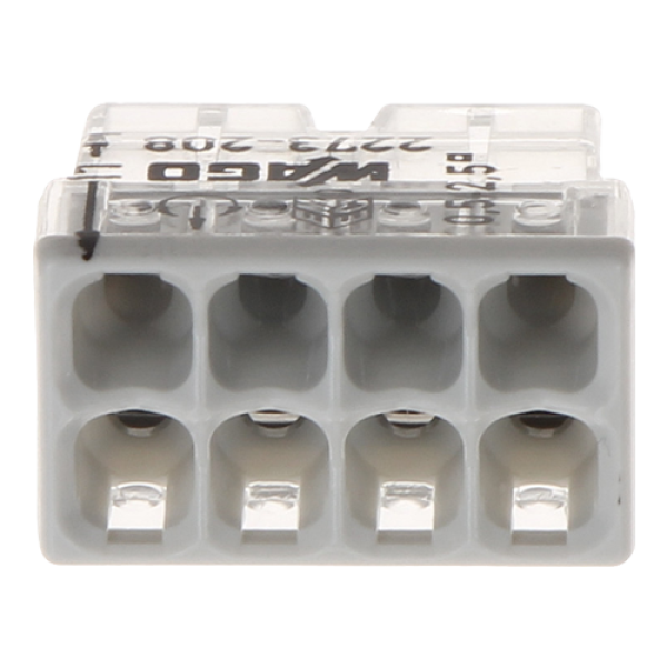Conector compact de imbinare, 8 fire, max. 2.5 mm² (50 buc.) - WAGO 2273-208 Conector compact de imbinare, 8 fire, max. 2.5 mm² (50 buc.) - WAGO 2273-208