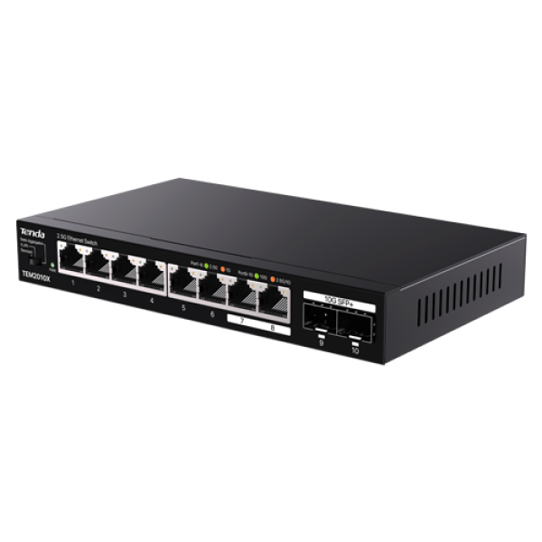 Switch 8 x RJ45 2.5G, 2 x SFP+ 10G - TENDA TND-TEM2010X Switch 8 x RJ45 2.5G, 2 x SFP+ 10G - TENDA TND-TEM2010X