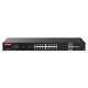 Switch 16 porturi Gigabit PoE, 2 x RJ45 Gigabit Uplink, 2 x SFP Gigabit, 1U - IP-COM G1120P-16-250W