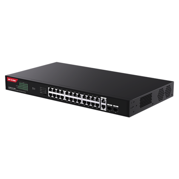 Switch 24 porturi Gigabit PoE, 2 x RJ45 Uplink Gigabit, 2 x SFP Gigabit, 1U - IP-COM G1128P-24-410W Switch 24 porturi Gigabit PoE, 2 x RJ45 Uplink Gigabit, 2 x SFP Gigabit, 1U - IP-COM G1128P-24-410W