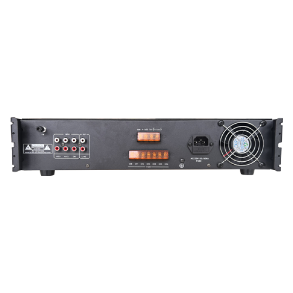 Amplificator Analog, 120W, 6 zone, 2xAUX, EMC IN, 2xMic, Bluetooth, USB, SD Card, MP3 - HIKVISION DS-QAE0A120G1-VB6