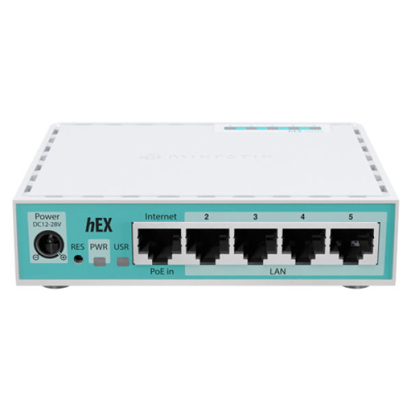Router hEX, 5 porturi Gigabit, USB, PoE IN - MikroTik E50UG Router hEX, 5 porturi Gigabit, USB, PoE IN - MikroTik E50UG