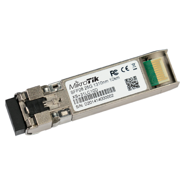 Modul SFP/SFP+/SFP28, 1/10/25G, SM, 10Km, 1310nm, Dual LC-connector - MikroTik XS+31LC10D Modul SFP/SFP+/SFP28, 1/10/25G, SM, 10Km, 1310nm, Dual LC-connector - MikroTik XS+31LC10D