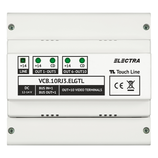 Doza derivatie video 10 iesiri pentru EXPERT, G3 - ELECTRA VCB.10RJ3.ELGTL Doza derivatie video 10 iesiri pentru EXPERT, G3 - ELECTRA VCB.10RJ3.ELGTL
