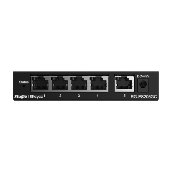 Switch 5 porturi RJ45 Gigabit, L2 Cloud Management - Ruijie RG-ES205GC Switch 5 porturi RJ45 Gigabit, L2 Cloud Management - Ruijie RG-ES205GC