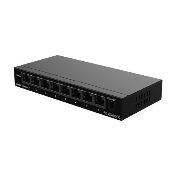 Switch 8 porturi RJ45 Gigabit, L2 Cloud Management - Ruijie RG-ES208GC Switch 8 porturi RJ45 Gigabit, L2 Cloud Management - Ruijie RG-ES208GC