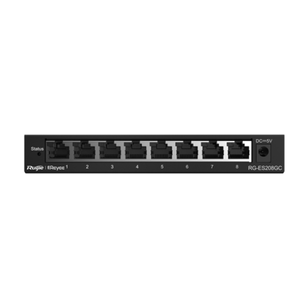 Switch 8 porturi RJ45 Gigabit, L2 Cloud Management - Ruijie RG-ES208GC Switch 8 porturi RJ45 Gigabit, L2 Cloud Management - Ruijie RG-ES208GC