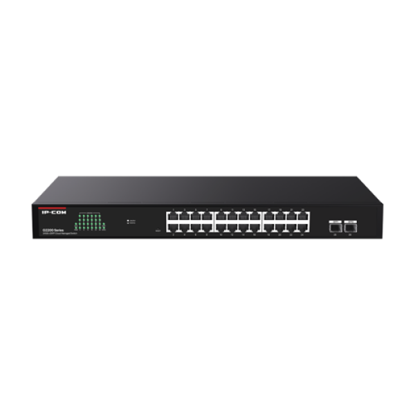 Switch 24 porturi RJ45 Gigabit, 2 porturi SFP Gigabit, Cloud Management - IP-COM G2226F Switch 24 porturi RJ45 Gigabit, 2 porturi SFP Gigabit, Cloud Management - IP-COM G2226F