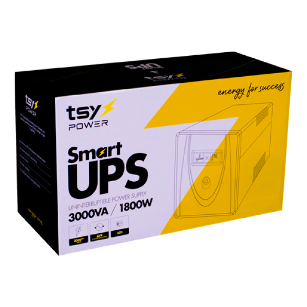 UPS TSY Power, 3000VA/1800W, LCD, AVR-repornire automata, 4 x Schuko TSY-MP-3K0-LCD UPS TSY Power, 3000VA/1800W, LCD, AVR-repornire automata, 4 x Schuko TSY-MP-3K0-LCD