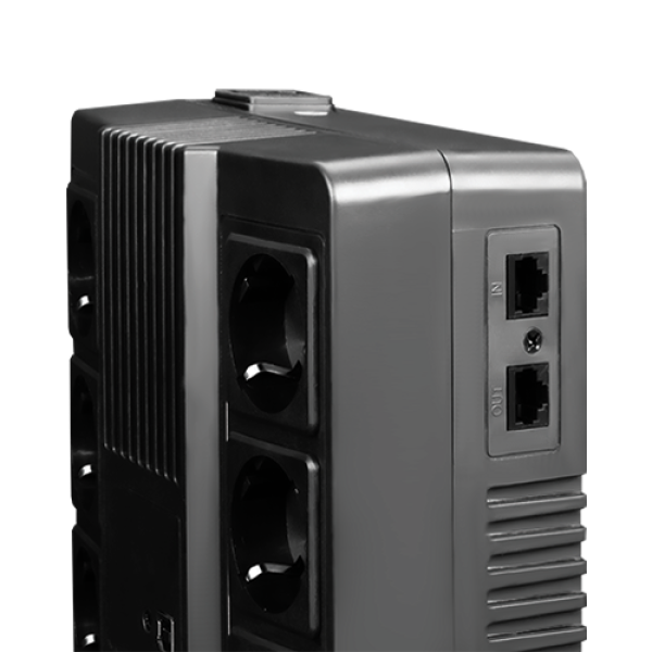 UPS TSY Power, 1000VA/600W, LCD, AVR-repornire automata, Management, 8 x Schuko, 2 x RJ45, 1 X USB type B TSY-D-1K0-LCD
