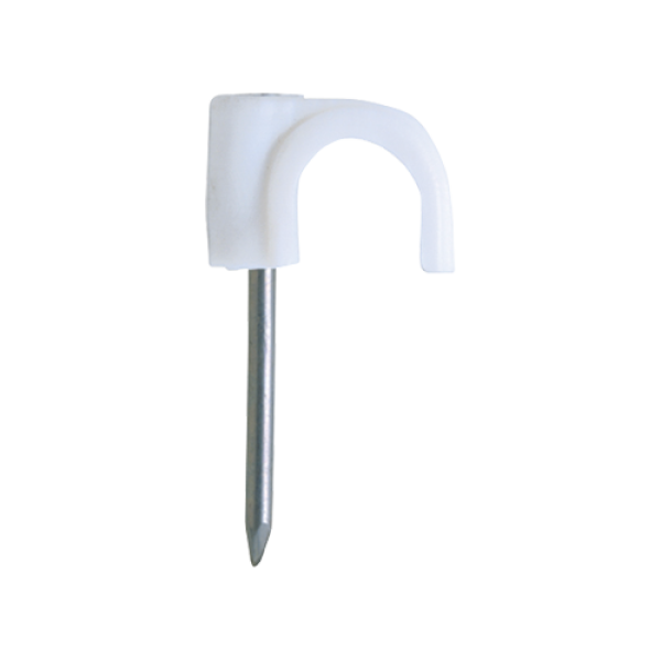 Clema cu cui pentru fixare cablu RB-5, alb (500 buc.) - CELO 15PLG Clema cu cui pentru fixare cablu RB-5, alb (500 buc.) - CELO 15PLG
