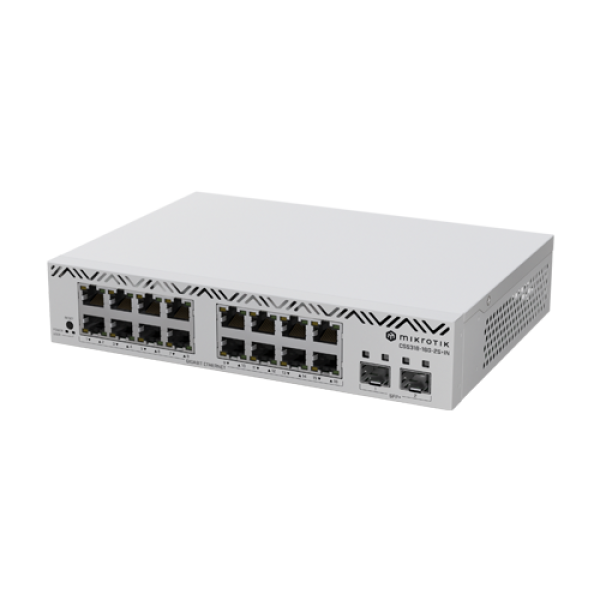 Cloud Smart Switch, 16 x Gigabit, 2 x SFP+ 10Gbps, 1U - Mikrotik CSS318-16G-2S+IN Cloud Smart Switch, 16 x Gigabit, 2 x SFP+ 10Gbps, 1U - Mikrotik CSS318-16G-2S+IN