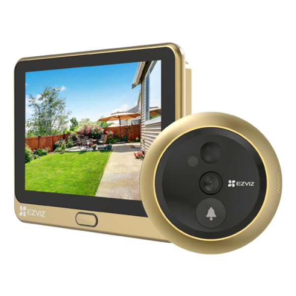Vizor electronic smart, Wi-Fi, FullHD, monitor 4.3 inch, sonerie, acumulator 4600mAh, Auriu - EZVIZ CS-DP2C-Golden Vizor electronic smart, Wi-Fi, FullHD, monitor 4.3 inch, sonerie, acumulator 4600mAh, Auriu - EZVIZ CS-DP2C-Golden