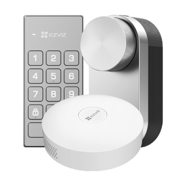 Kit incuietoare inteligenta cu hub pentru conexiune internet inclus si scenarii smart - EZVIZ CS-DL01/DL01CP/A3