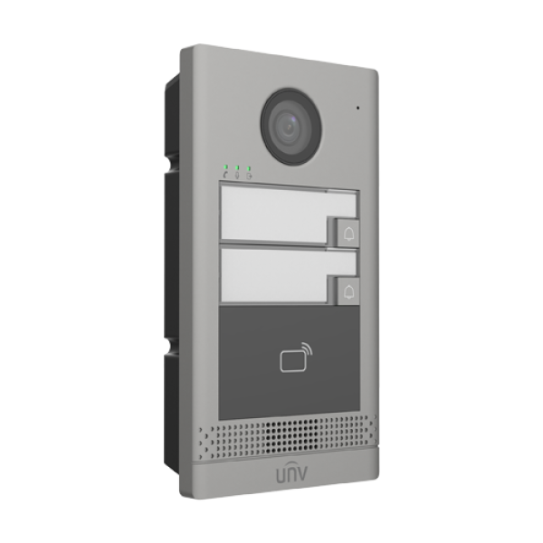 Post exterior videointerfon TCP/IP pentru 2 familii, IR, IK08 - UNV OEU-202S-HMK2 Post exterior videointerfon TCP/IP pentru 2 familii, IR, IK08 - UNV OEU-202S-HMK2