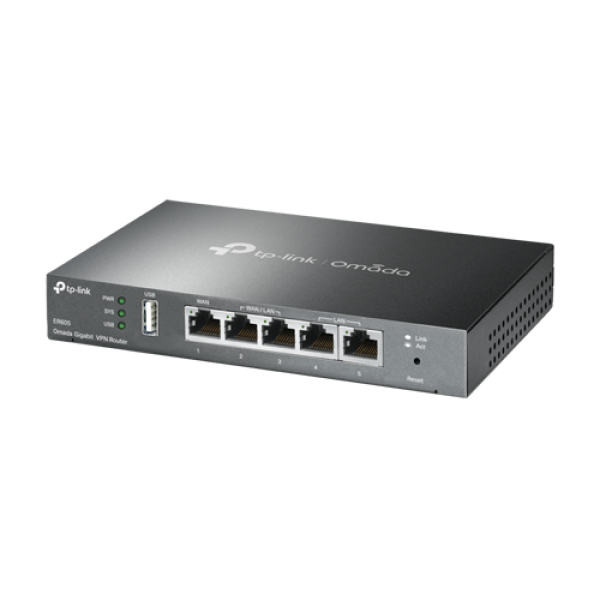 Router VPN Gigabit 1 x RJ45 WAN, 2 x RJ45 LAN/WAN, 2 x RJ45 LAN, 1 x USB - TP-Link Omada ER605 Router VPN Gigabit 1 x RJ45 WAN, 2 x RJ45 LAN/WAN, 2 x RJ45 LAN, 1 x USB - TP-Link Omada ER605