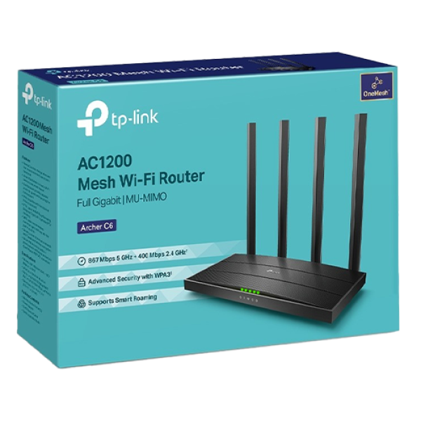 Router wireless TP-LINK Archer C6 Dual-Band WiFi 5 Gigabit cu Tehnologie OneMesh⢠ArcherC6 Router wireless TP-LINK Archer C6 Dual-Band WiFi 5 Gigabit cu Tehnologie OneMesh⢠ArcherC6
