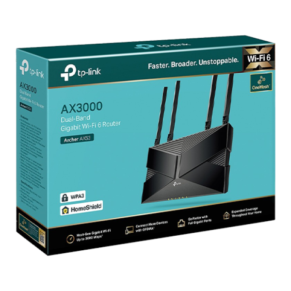 Router Wireless TP-Link Archer AX53, AX3000, Dual-Band, Wi-Fi 6 ArcherAX53