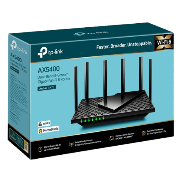 Router Wireless TP-Link Archer AX73 Dual-Band Gigabit AX5400 Beamforming OFDMA ArcherAX73 Router Wireless TP-Link Archer AX73 Dual-Band Gigabit AX5400 Beamforming OFDMA ArcherAX73