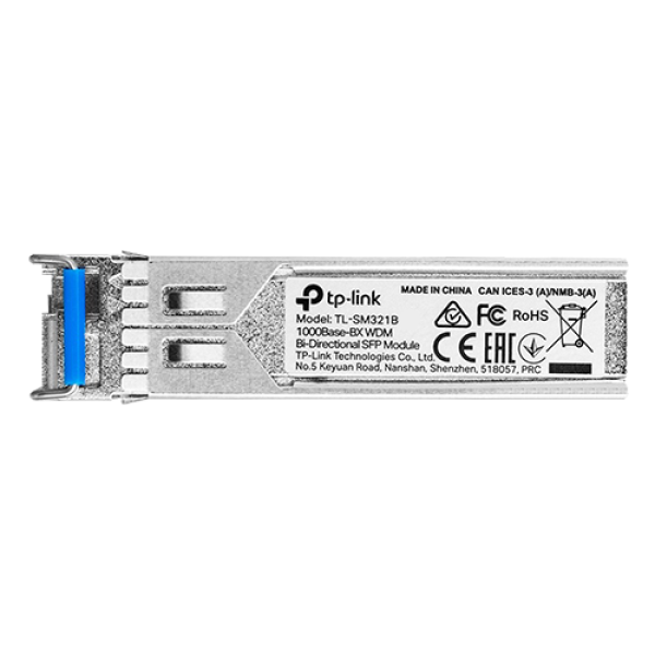 Modul SFP Gigabit bidirectional WDM TX:1310nm/RX:1550nm, Single-mode, LC/UPC, 20 km - TP-Link Omada SM321B Modul SFP Gigabit bidirectional WDM TX:1310nm/RX:1550nm, Single-mode, LC/UPC, 20 km - TP-Link Omada SM321B