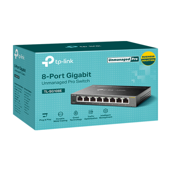 Switch Easy Smart, 8 porturi RJ45 Gigabit, Managed - TP-Link TL-SG108E Switch Easy Smart, 8 porturi RJ45 Gigabit, Managed - TP-Link TL-SG108E