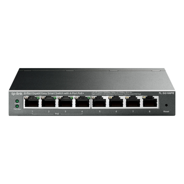Switch Easy Smart, 4 porturi PoE RJ45 Gigabit, 4 porturi RJ45 Gigabit, Managed - TP-Link TL-SG108PE Switch Easy Smart, 4 porturi PoE RJ45 Gigabit, 4 porturi RJ45 Gigabit, Managed - TP-Link TL-SG108PE