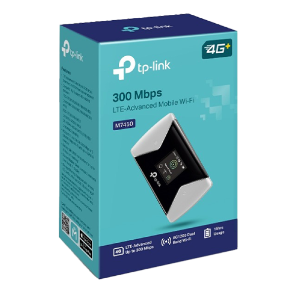 Router portabil TP-Link M7450, Dual-Band, 300Mbps, 4G LTE - TP-LINK M7450 Router portabil TP-Link M7450, Dual-Band, 300Mbps, 4G LTE - TP-LINK M7450