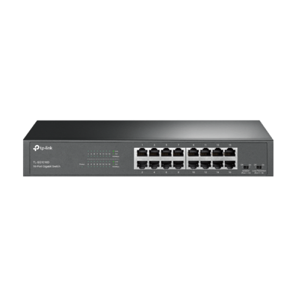 Switch 16 porturi RJ45 Gigabit, Unmanaged, 1U - TP-Link TL-SG1016D