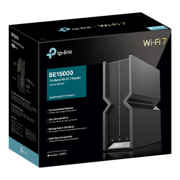 Router Wi-Fi 7 TP-Link Archer BE700 BE15000 15 Gbps Tri-Band Wi-fi 7 ArcherBE700