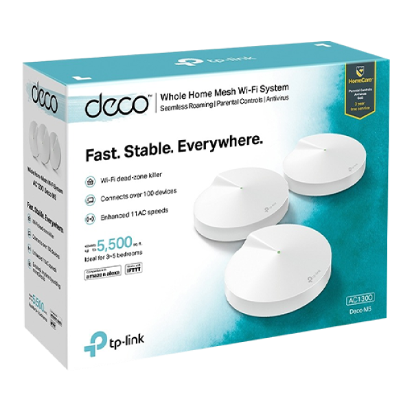 Sistem Mesh Wireless TP-LINK Deco M5(pachet de 3) AC1300 Gigabit DecoM5(3-Pack) Sistem Mesh Wireless TP-LINK Deco M5(pachet de 3) AC1300 Gigabit DecoM5(3-Pack)