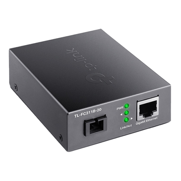 Media Convertor Gigabit WDM, SC, single-mode, 20 Km, TX 1310nm / RX 1550nm - TP-Link Omada FC311B-20 Media Convertor Gigabit WDM, SC, single-mode, 20 Km, TX 1310nm / RX 1550nm - TP-Link Omada FC311B-20