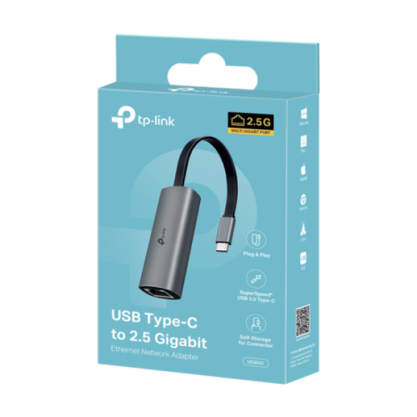 Adaptor Ethernet USB-C 3.0 - RJ45 2.5G - TP-Link UE302C Adaptor Ethernet USB-C 3.0 - RJ45 2.5G - TP-Link UE302C