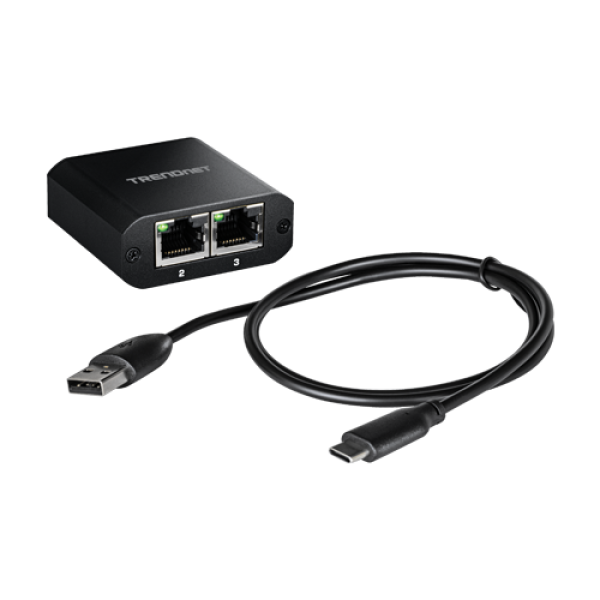 Splitter RJ45 Gigabit 1 IN, 2 OUT, USB-C - TRENDnet TEG-102S Splitter RJ45 Gigabit 1 IN, 2 OUT, USB-C - TRENDnet TEG-102S