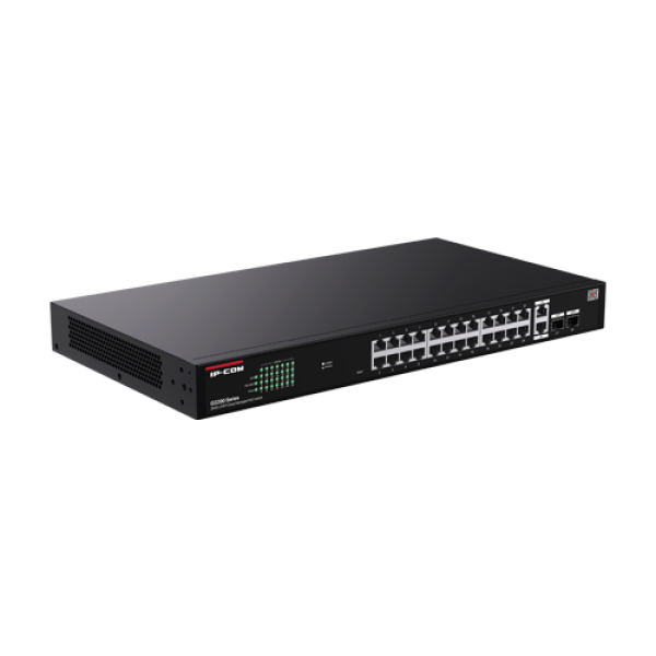 Switch 24 porturi PoE RJ45 Gigabit, 2 x RJ45 Gigabit, 2 x SFP Gigabit, Management, 1U - IP-COM G2228P-24-410W Switch 24 porturi PoE RJ45 Gigabit, 2 x RJ45 Gigabit, 2 x SFP Gigabit, Management, 1U - IP-COM G2228P-24-410W