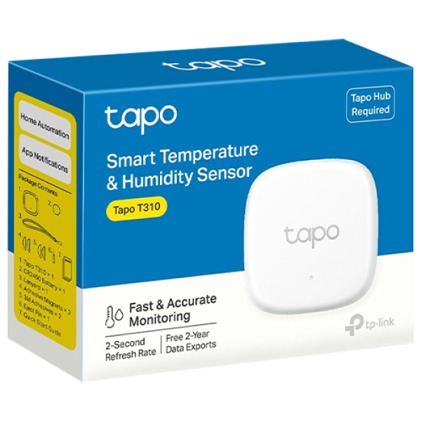 Senzor inteligent de temperatura si umiditate, TP-link, Tapo T310, Alb - TP-LINK TapoT310 Senzor inteligent de temperatura si umiditate, TP-link, Tapo T310, Alb - TP-LINK TapoT310