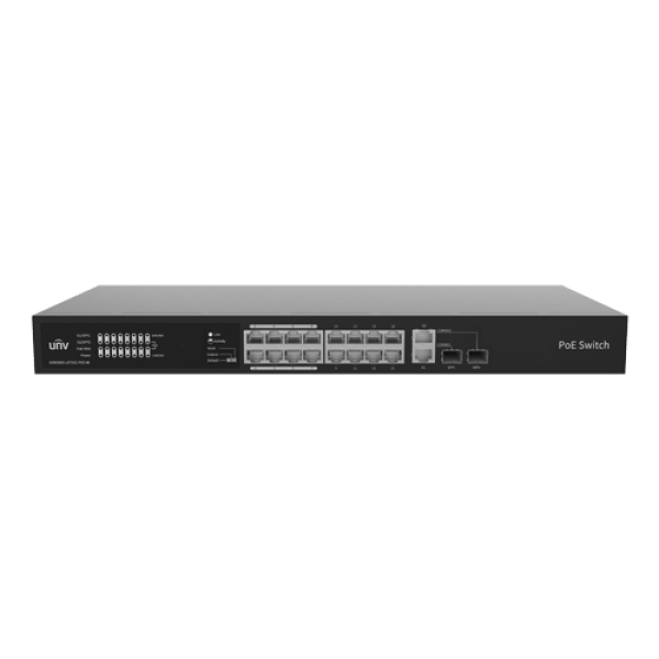 Switch 16 porturi PoE, 2 x Combo Uplink RJ45, Unmanaged - UNV NSW2020-16T2GC-POE-IN
