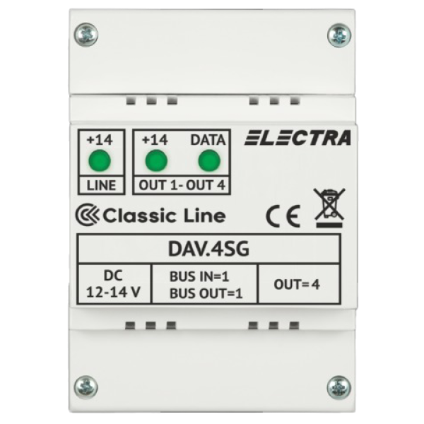 Doza derivatie video DAV.4SG Classic 4 iesiri - ELECTRA DAV.4SG