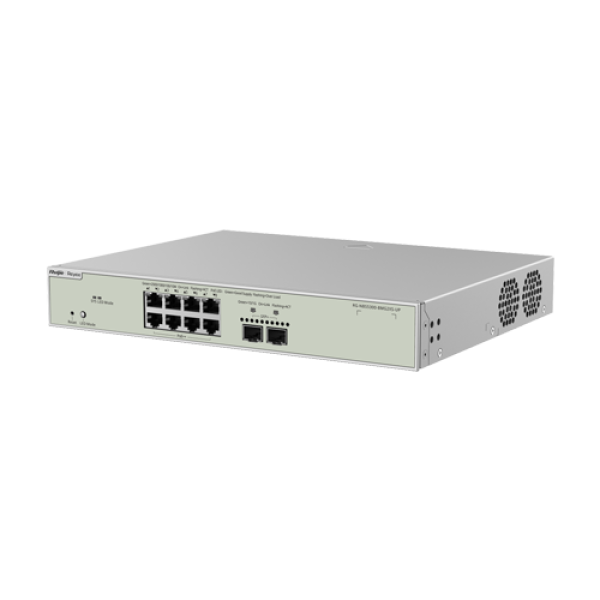 Switch 8 porturi RJ45 2.5G PoE++, 2 porturi SFP+ 10G, L3 Cloud Management - Ruijie RG-NBS5300-8MG2XS-UP Switch 8 porturi RJ45 2.5G PoE++, 2 porturi SFP+ 10G, L3 Cloud Management - Ruijie RG-NBS5300-8MG2XS-UP