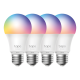 Set 4 becuri smart Wi-Fi, RGB, intensitate ajustabila, 2700-6500K, 806 lm, E27 - TP-Link Tapo TapoL530E(4-pack) Set 4 becuri smart Wi-Fi, RGB, intensitate ajustabila, 2700-6500K, 806 lm, E27 - TP-Link Tapo TapoL530E(4-pack)