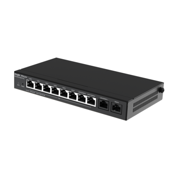 Router 8 x RJ45 1G PoE, 2 x RJ45 1G, Buget PoE 110W, Multi-WAN, Cloud Management - Ruijie RG-EG310GH-P-E Router 8 x RJ45 1G PoE, 2 x RJ45 1G, Buget PoE 110W, Multi-WAN, Cloud Management - Ruijie RG-EG310GH-P-E