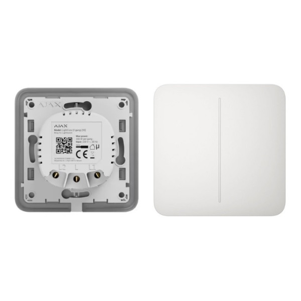 LIGHTCORE 2-GANG + SOLOBUTTON 2-GANG (WHT) - LIGHTSWITCH 2-GANG (WHT)