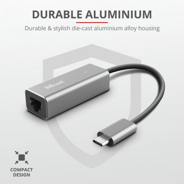 Trust Dalyx USB-C to Ethernet Adapter - gss.ro
