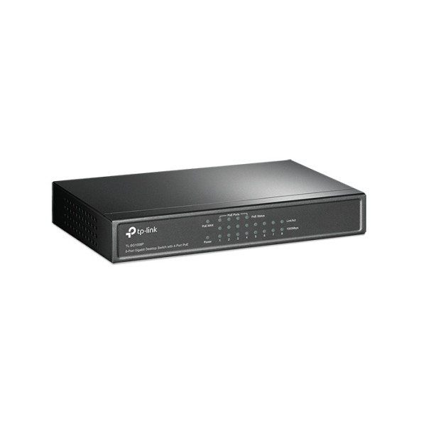SWITCH SMART JETSTREAM, 8 PORTURI GIGABIT (4 POE) - TL-SG1008P