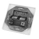 PRIZA PENTRU 2 MODULE TOOLLESS LINE, 80X80MM - HSED02UW2S PRIZA PENTRU 2 MODULE TOOLLESS LINE, 80X80MM - HSED02UW2S