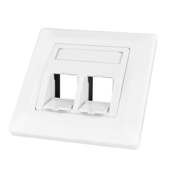 PRIZA PENTRU 2 MODULE TOOLLESS LINE, 80X80MM - HSED02UW2S