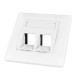 PRIZA PENTRU 2 MODULE TOOLLESS LINE, 80X80MM - HSED02UW2S PRIZA PENTRU 2 MODULE TOOLLESS LINE, 80X80MM - HSED02UW2S