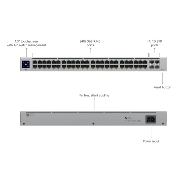 SWITCH MANAGED CU 48 PORTURI RJ45, 4 X SFP - USW-48 SWITCH MANAGED CU 48 PORTURI RJ45, 4 X SFP - USW-48