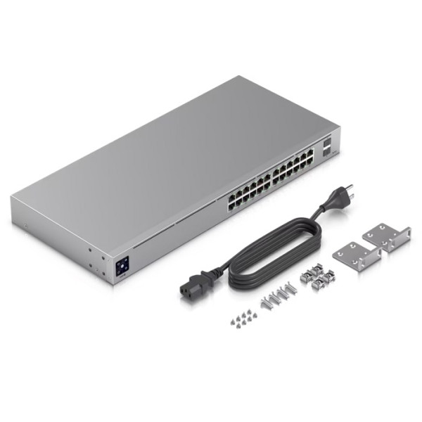 SWITCH L2, 24 PORTURI RJ45 (16 POE), 2 PORTURI SFP - USW-24-POE SWITCH L2, 24 PORTURI RJ45 (16 POE), 2 PORTURI SFP - USW-24-POE