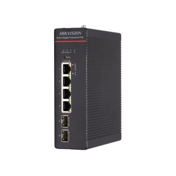 SWITCH INDUSTRIAL MANAGED, 4 X POE, 2 X SFP - DS-3T1506HP-SI-4P2F/No power unit SWITCH INDUSTRIAL MANAGED, 4 X POE, 2 X SFP - DS-3T1506HP-SI-4P2F/No power unit